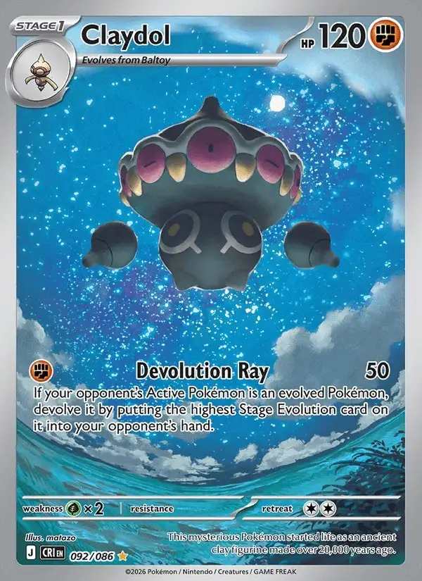 Claydol #092 Chaos Rising PSA 10