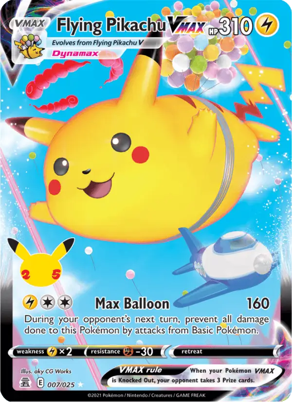Flying Pikachu VMAX (Full Art) #007 Celebrations PSA 10
