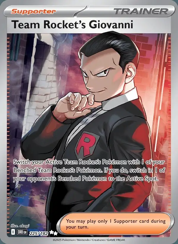 Team Rocket's Giovanni #225 Destined Rivals PSA 10