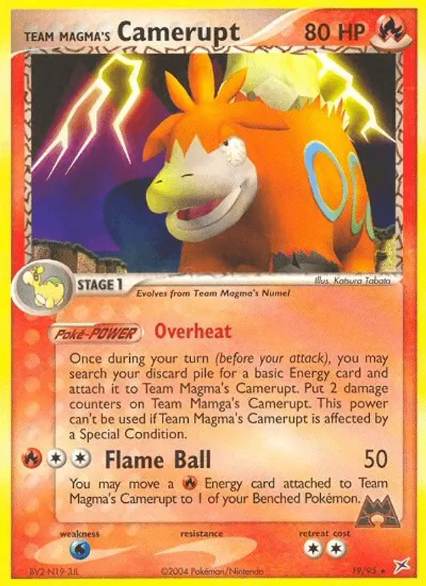 Team Magma's Camerupt #19 Team Magma vs Team Aqua PSA 10