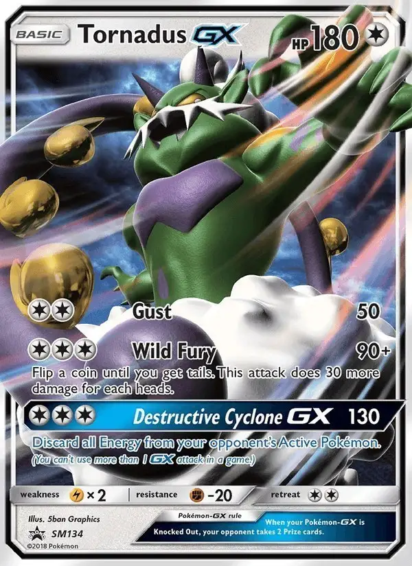Tornadus GX #SM134 SM Black Star Promos PSA 10