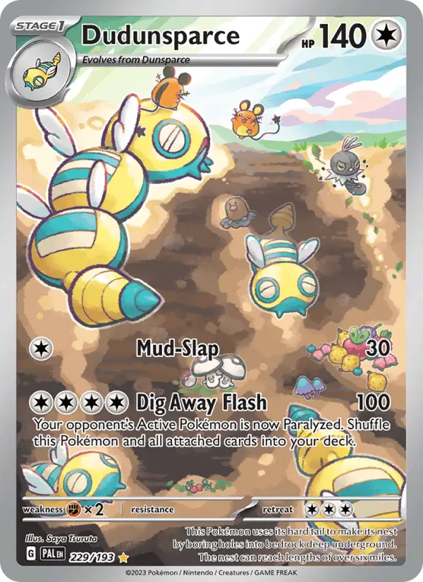 Dudunsparce #229 Paldea Evolved PSA 10
