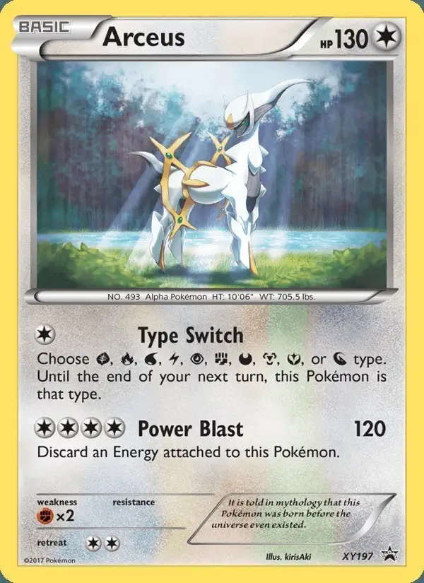 Arceus #XY197 XY Black Star Promos PSA 10