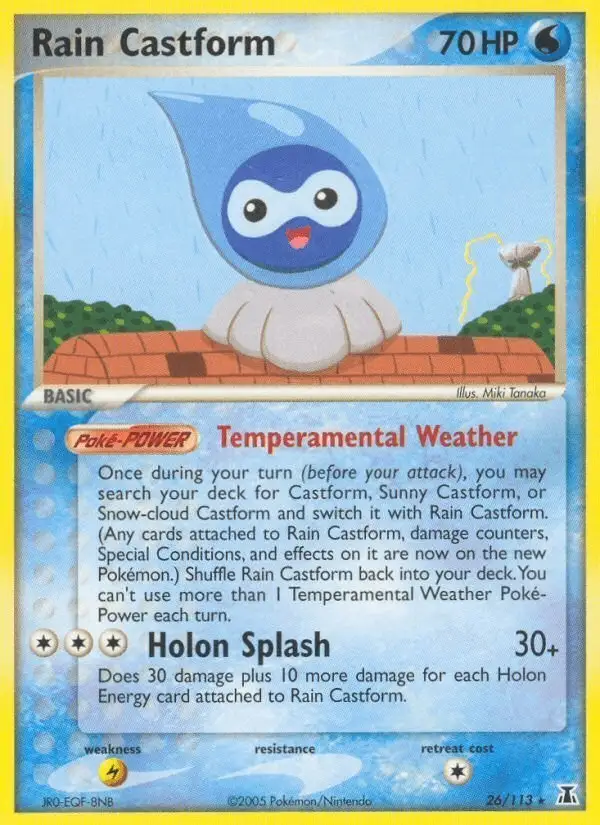 Rain Castform #26 Delta Species PSA 10