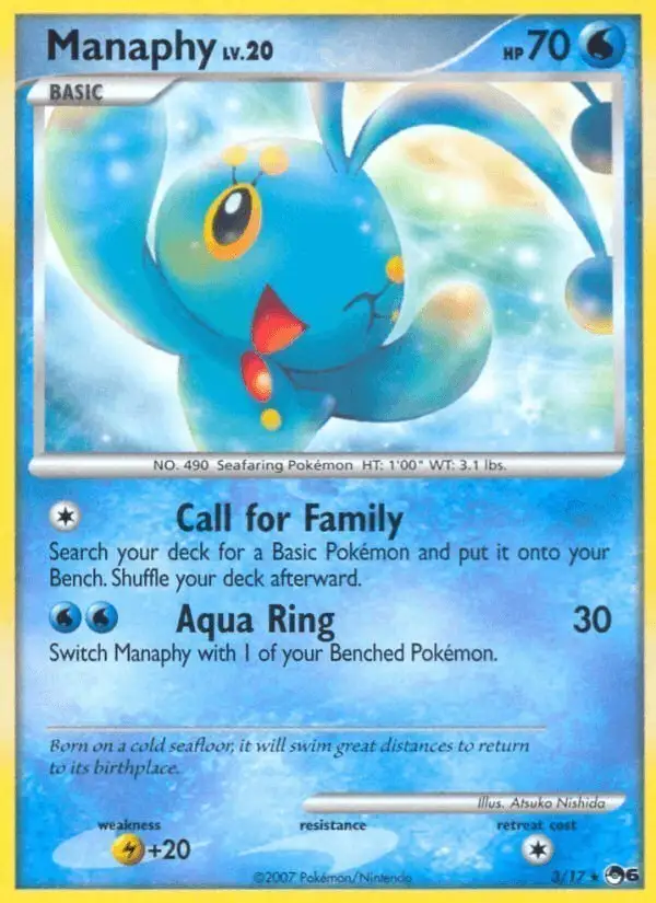 Manaphy #3 POP Series 6 PSA 10