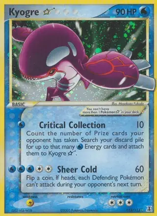 Kyogre Star #112 Delta Species PSA 10