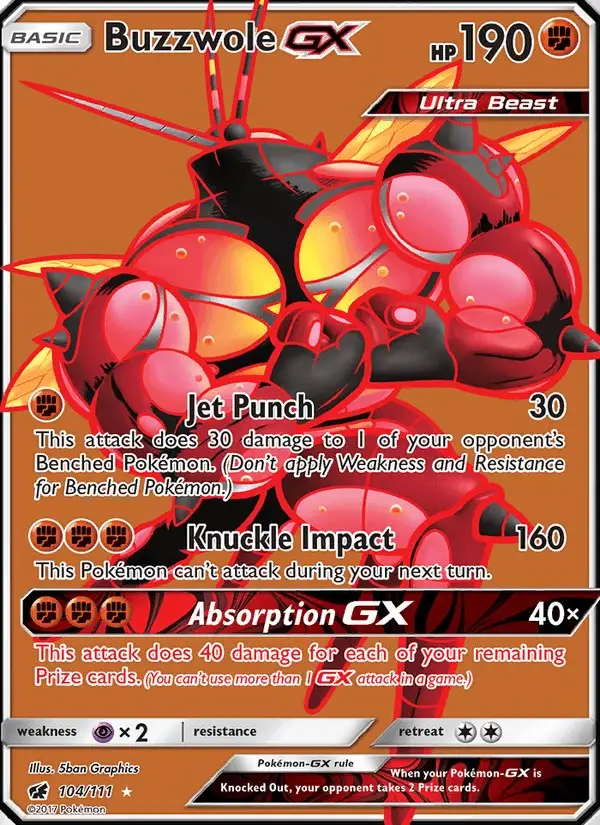 Buzzwole GX #104 Crimson Invasion PSA 10