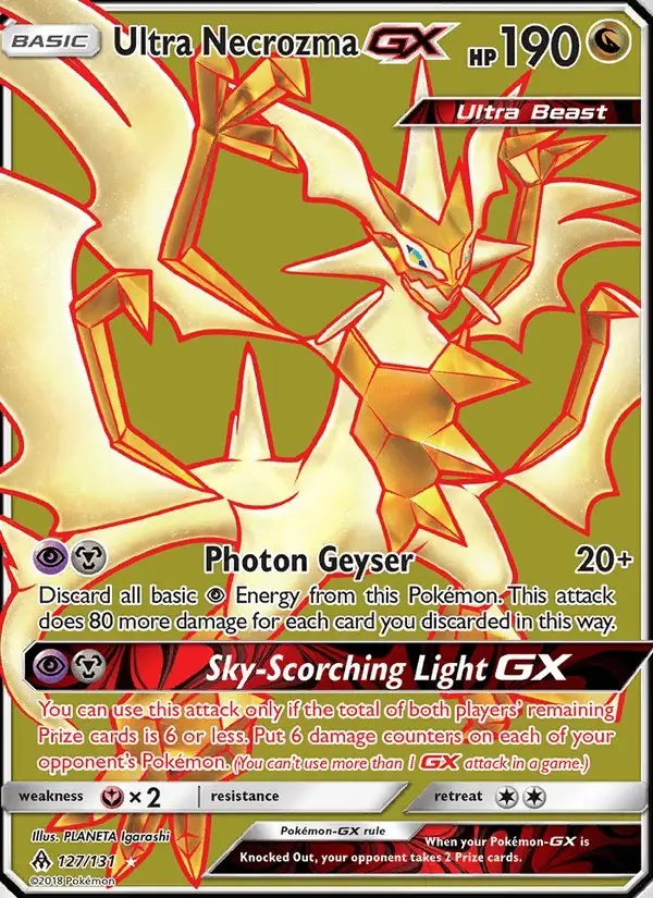 Ultra Necrozma GX #127 Forbidden Light PSA 10