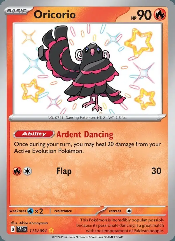 Oricorio #113 Paldean Fates PSA 10