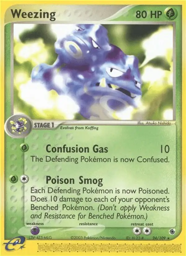 Weezing #24 Ruby & Sapphire PSA 10