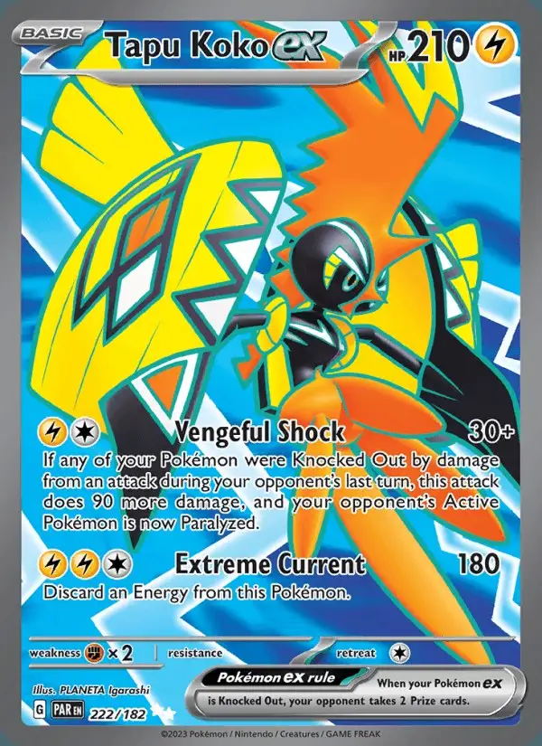 Tapu Koko ex #222 Paradox Rift PSA 10