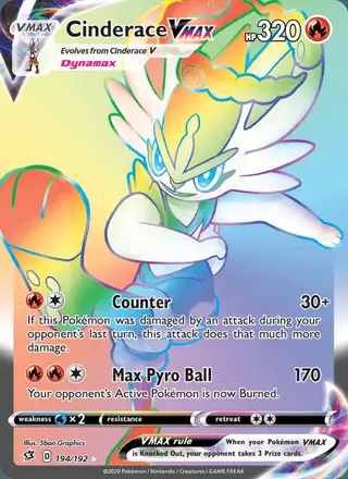 Cinderace VMAX #194 Rebel Clash PSA 10
