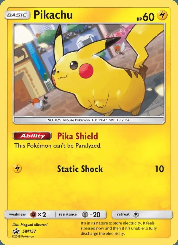 Pikachu #SM157 SM Black Star Promos PSA 10