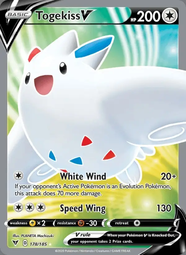 Togekiss V #178 Vivid Voltage PSA 10