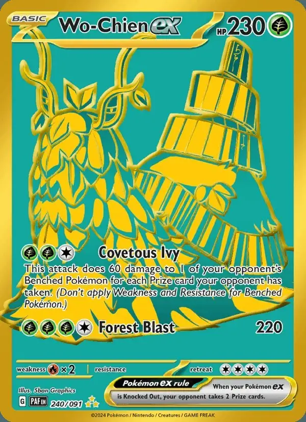 Wo-Chien ex #240 Paldean Fates PSA 10