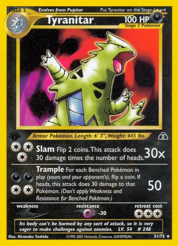 Tyranitar #31 Neo Discovery PSA 10
