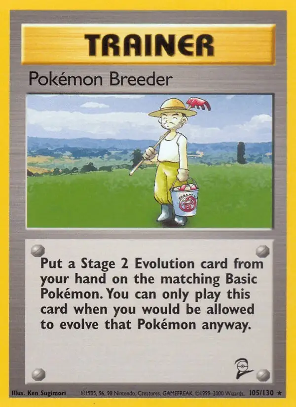 Pokémon Breeder #105 Base Set 2 PSA 10