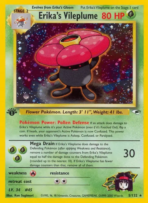 Erika's Vileplume #5 Gym Heroes PSA 10