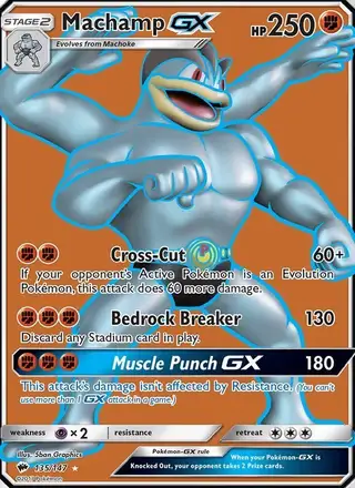 Machamp GX #135 Burning Shadows PSA 10