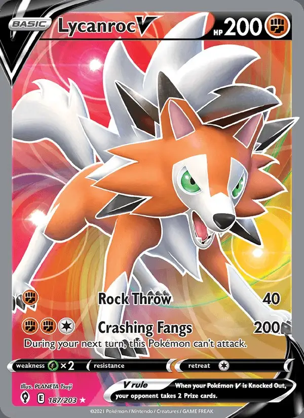 Lycanroc V #187 Evolving Skies PSA 10