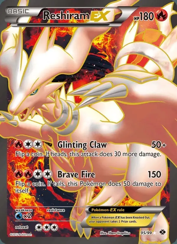 Reshiram-EX #95 Next Destinies PSA 10