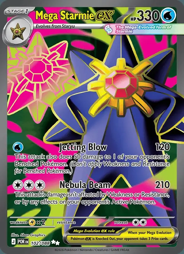 Mega Starmie ex #102 Perfect Order PSA 10