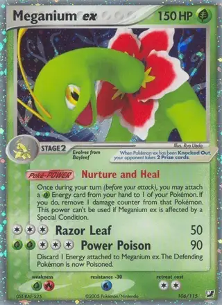 Meganium ex #106 Unseen Forces PSA 10