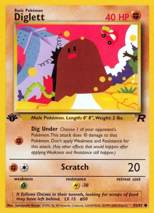 Diglett #52 Team Rocket PSA 10