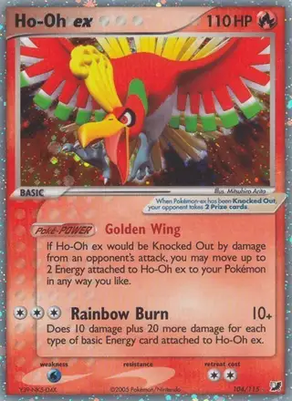 Ho-Oh ex #104 Unseen Forces PSA 10