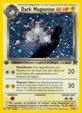 Dark Magneton #11 Team Rocket PSA 10