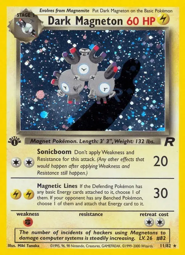 Dark Magneton #11 Team Rocket PSA 10