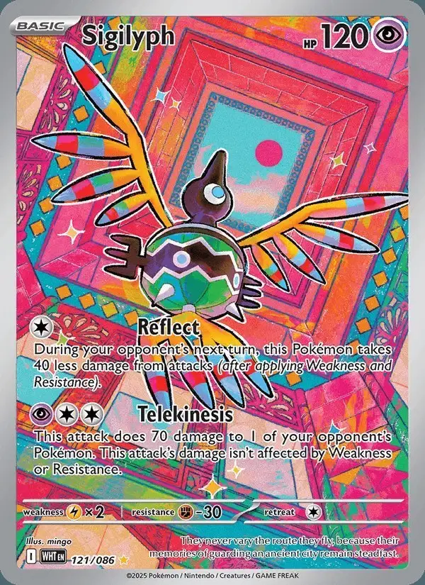 Sigilyph #121 White Flare PSA 10