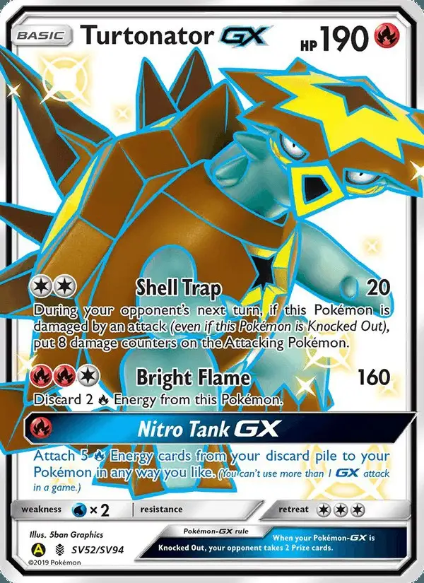 Turtonator-GX #SV52 Hidden Fates Shiny Vault PSA 10