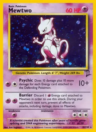Mewtwo #10 Base Set 2 PSA 10