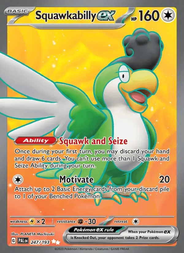 Squawkabilly ex #247 Paldea Evolved PSA 10