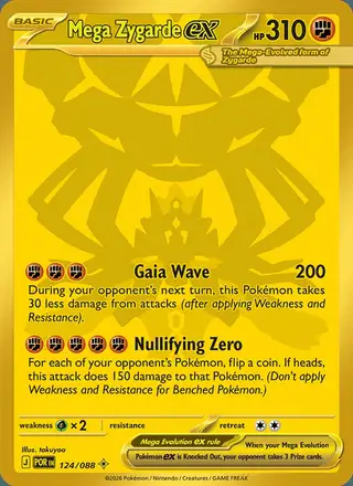 Mega Zygarde ex #124 Perfect Order PSA 10