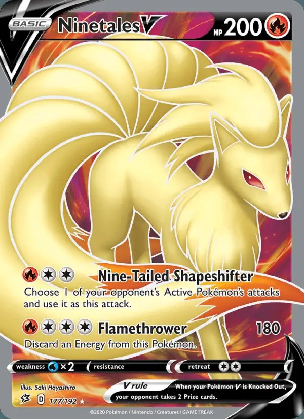 Ninetales V #177 Rebel Clash PSA 10