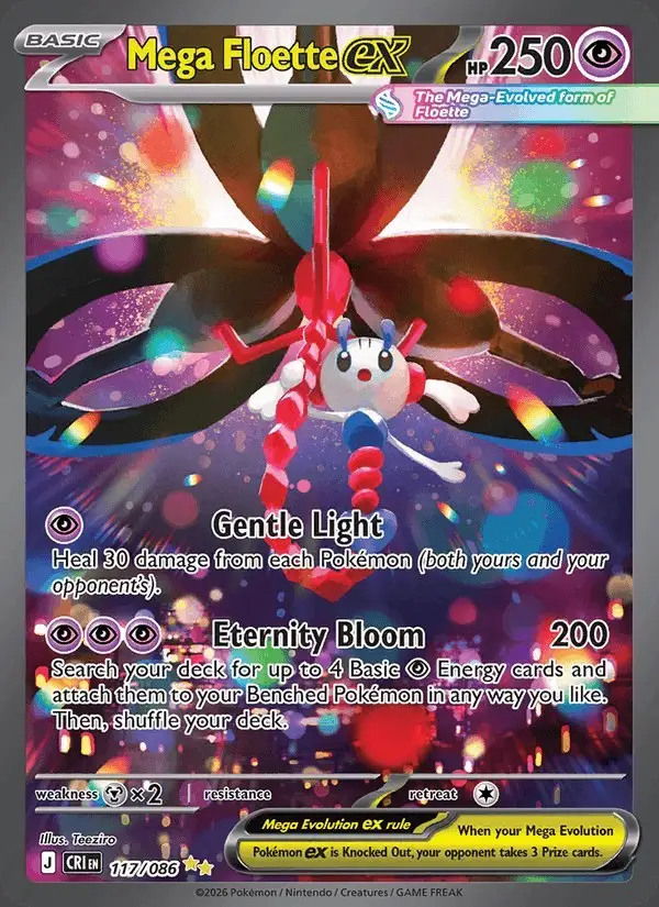 Mega Floette ex #117 Chaos Rising PSA 10