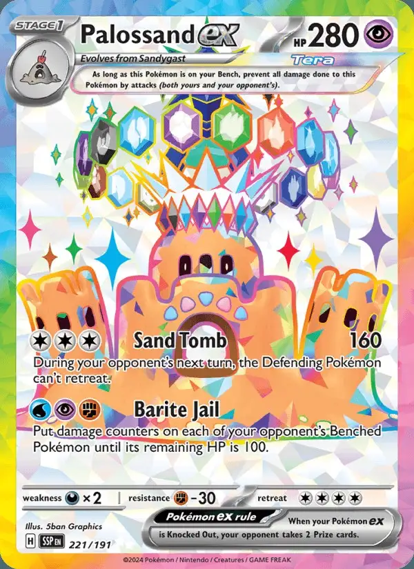 Palossand ex #221 Surging Sparks PSA 10