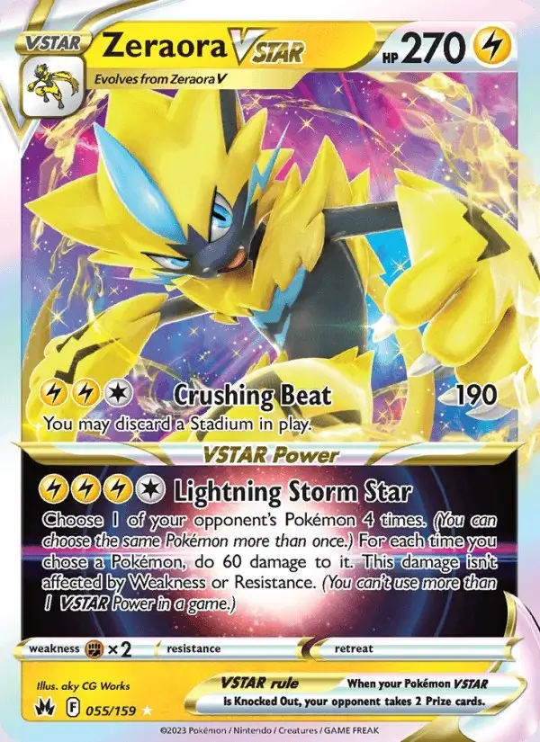 Zeraora VSTAR #055 Crown Zenith PSA 10