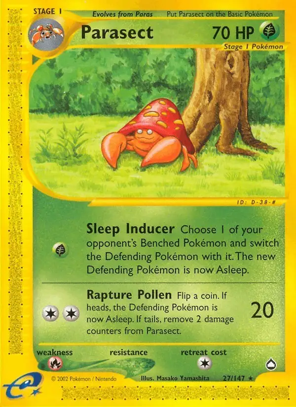 Parasect #27 Aquapolis PSA 10