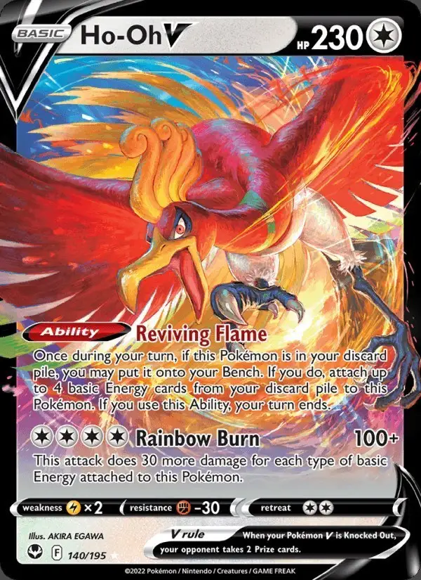 Ho-Oh V #140 Silver Tempest PSA 10
