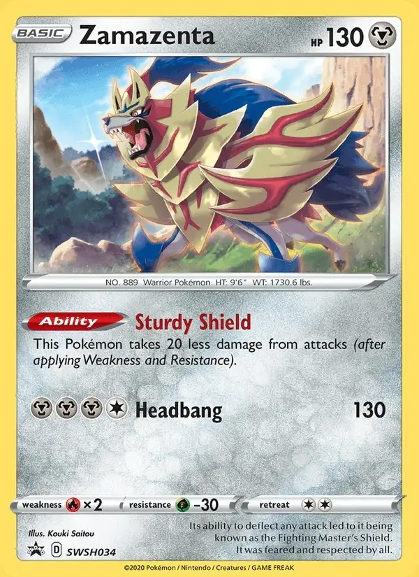 Zamazenta #SWSH034 SWSH Black Star Promos PSA 10