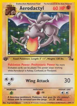 Aerodactyl #1 Fossil PSA 10