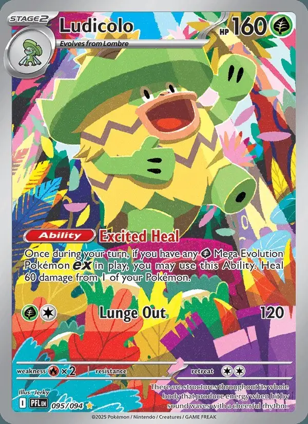 Ludicolo #095 Phantasmal Flames PSA 10
