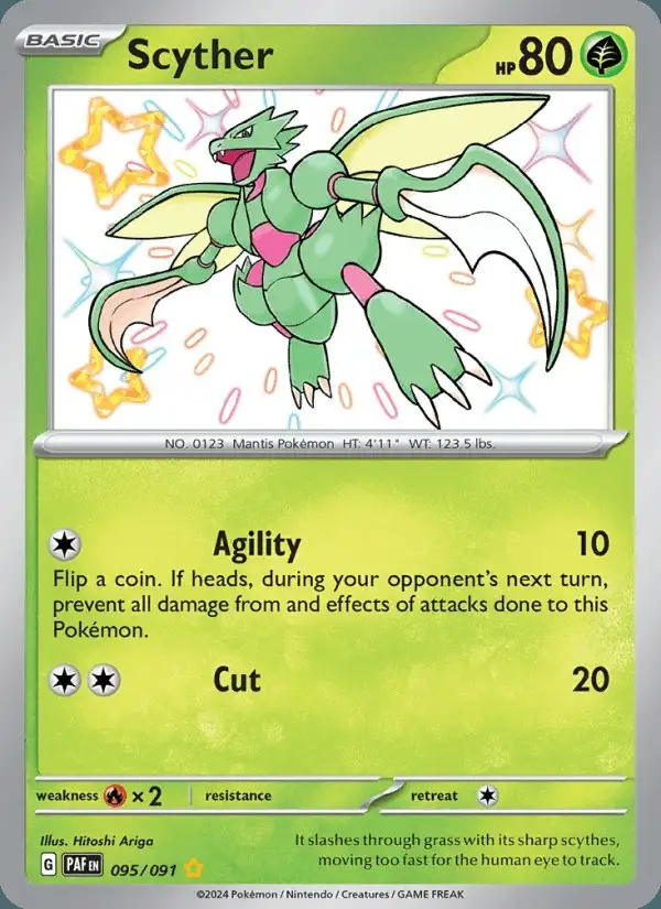 Scyther #095 Paldean Fates PSA 10