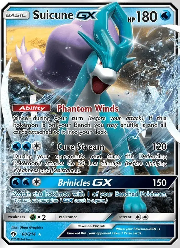 Suicune GX #60 Lost Thunder PSA 10