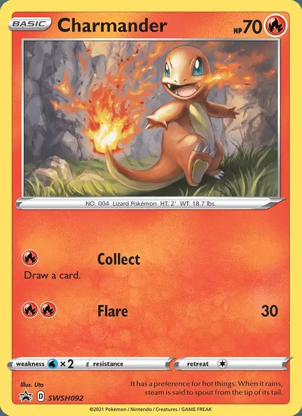 Charmander #SWSH092 SWSH Black Star Promos PSA 10