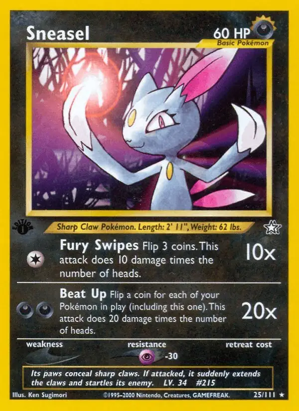 Sneasel #25 Neo Genesis PSA 10
