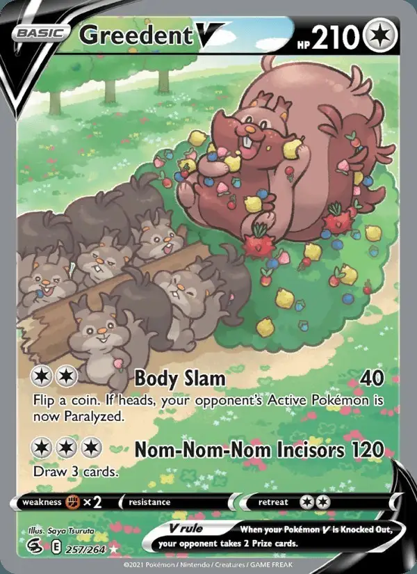 Greedent V #257 Fusion Strike PSA 10